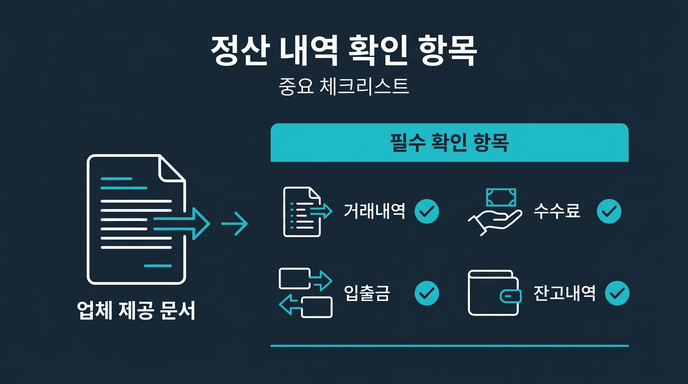 [ 해외선물 대여업체 ] 정산 내역서에서 볼 항목