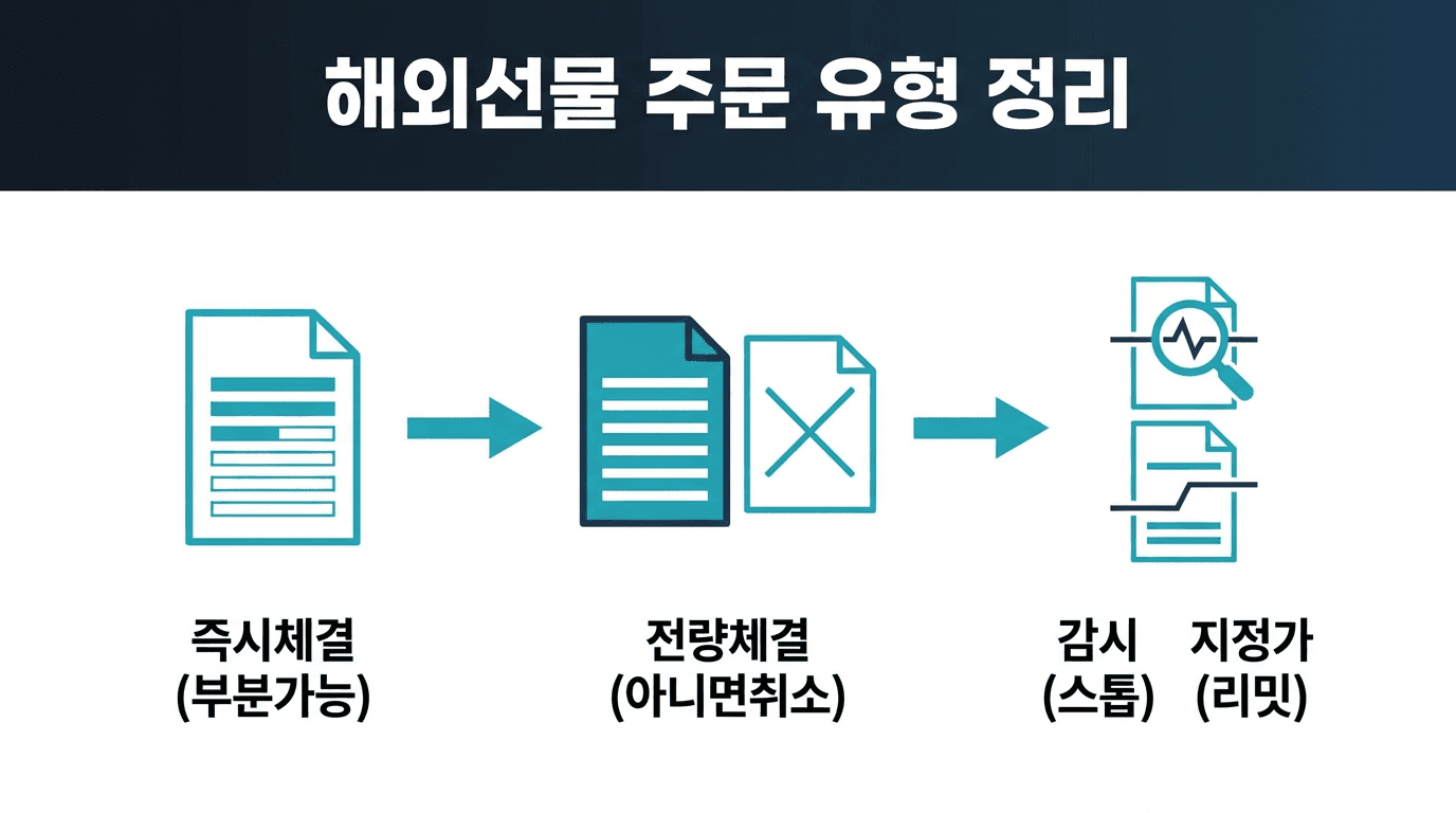 해외선물 대여계좌 주문유형 IOC·FOK·스톱리밋 완전정리
