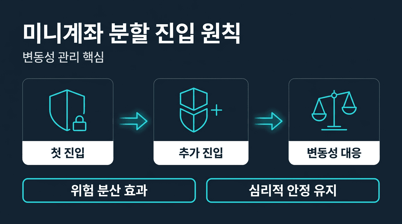 해외선물 미니계좌 분할 진입 3원칙, 변동성 버티는 법