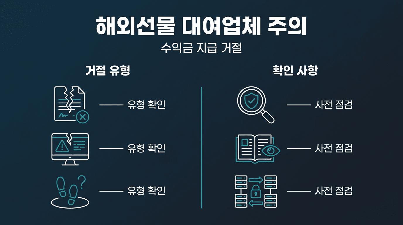 [ 해외선물 대여업체 ] 수익금 지급 거절 유형과 사전 확인