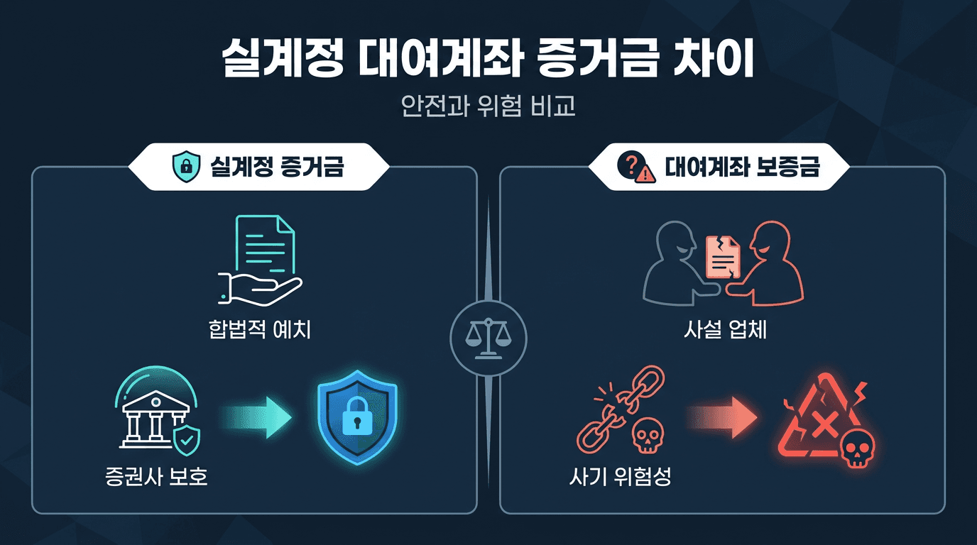 해외선물 실계정 증거금 예치와 대여계좌 보증금의 차이