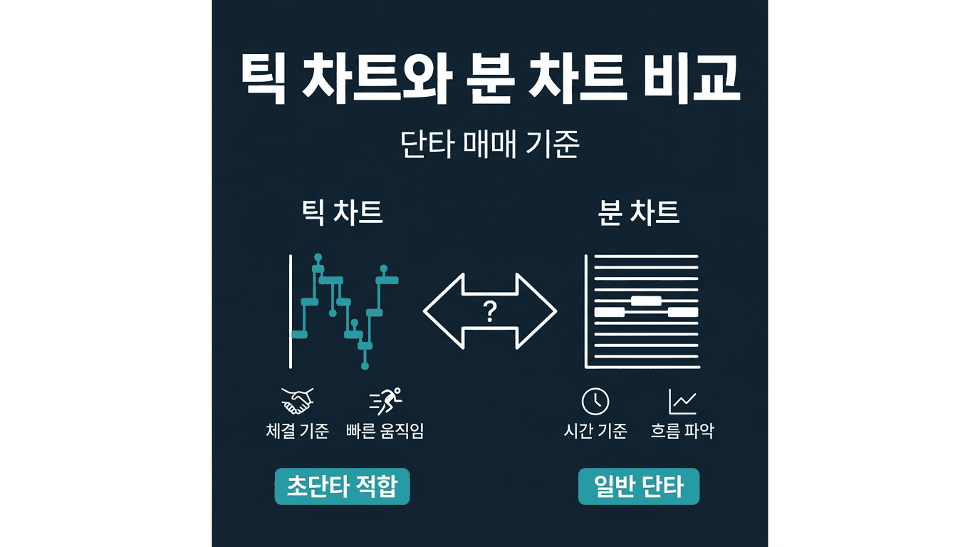 해외선물 대여계좌 틱 차트와 분 차트, 단타에 무엇을 쓰나