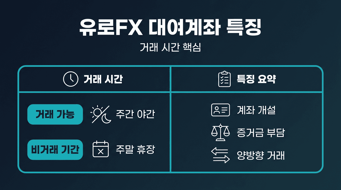 해외선물 대여계좌 유로FX 선물 거래 시간과 특징