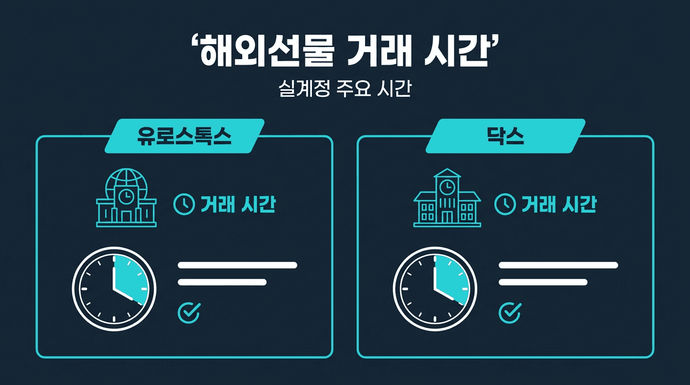 해외선물 실계정 EUREX 유로스톡스·DAX 거래 시간