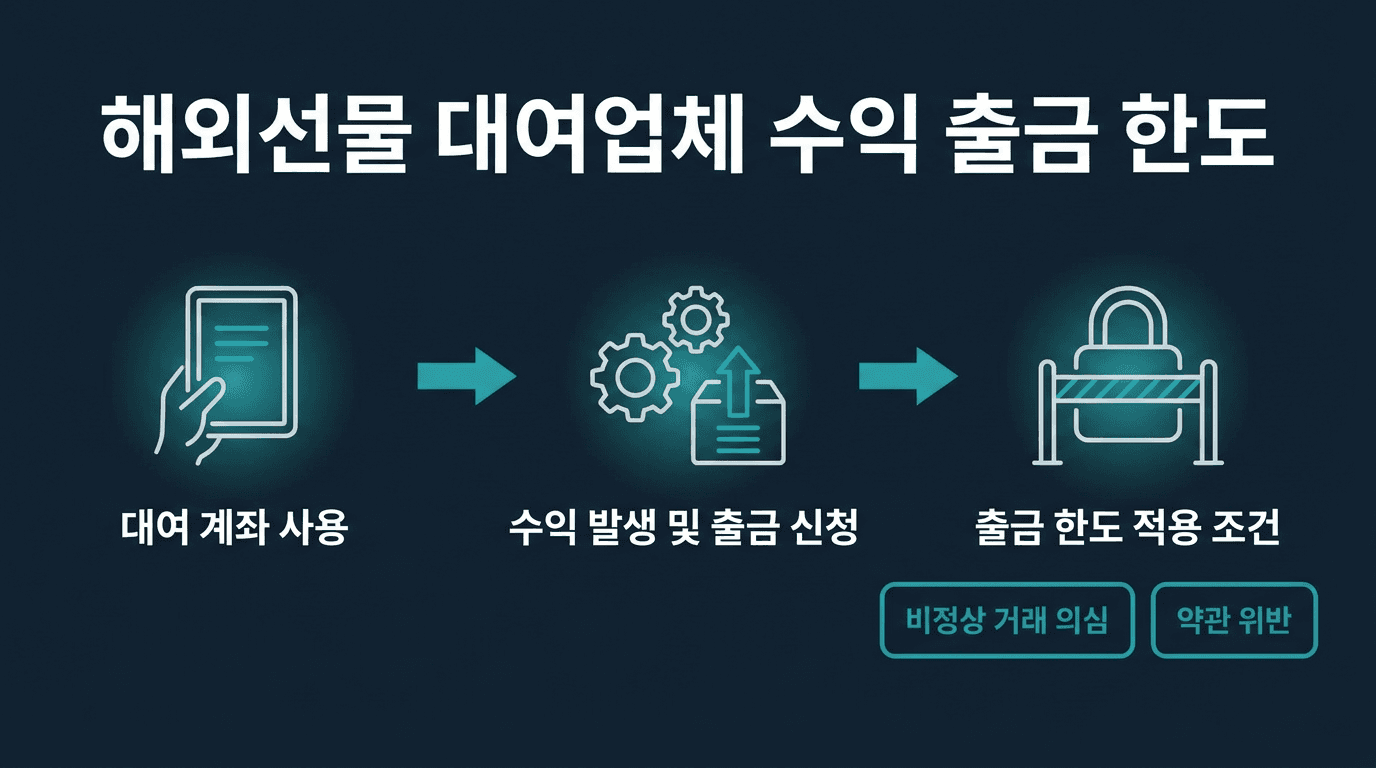[ 해외선물 대여업체 ] 수익 출금 한도가 걸리는 조건