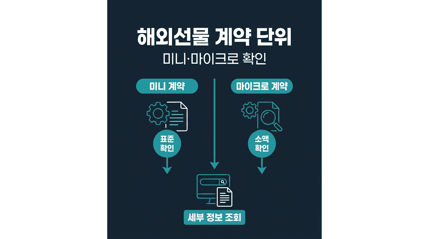 [ 해외선물 미니업체 ] 계약 단위와 마이크로 계약 확인법