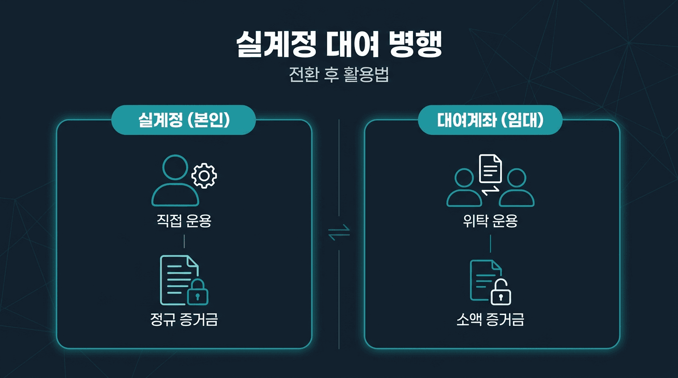해외선물 실계정 전환 후 대여계좌를 병행하는 경우