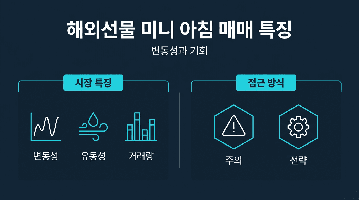 해외선물 미니계좌 아침 시간대 매매의 특징