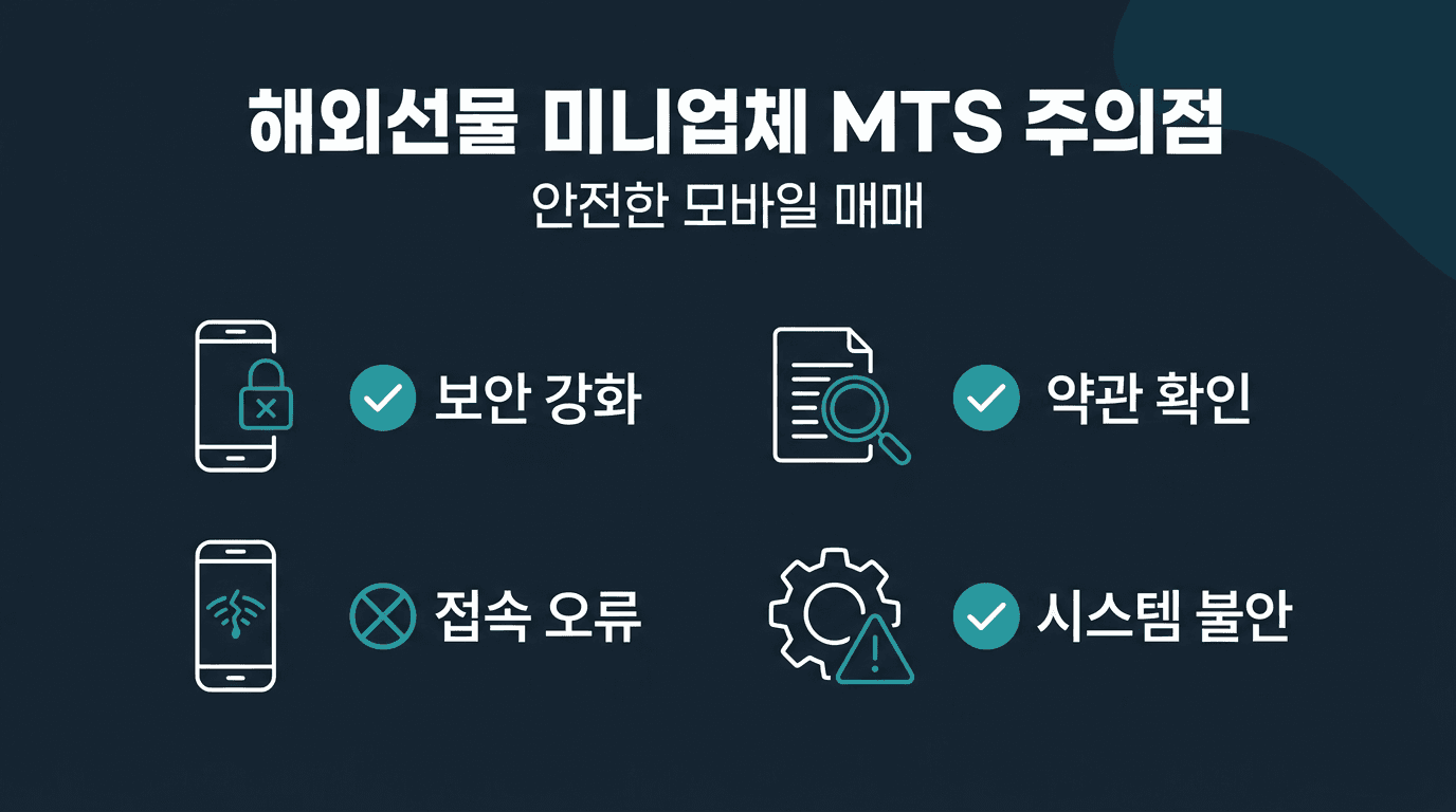 [ 해외선물 미니업체 ] 모바일 MTS로만 매매할 때 주의점