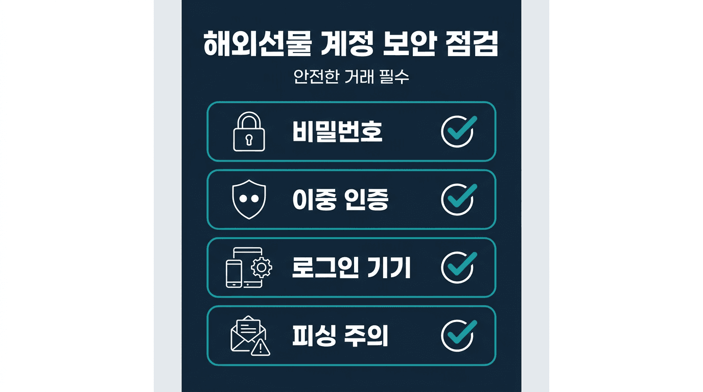 [ 해외선물 미니업체 ] 계정 보안 설정 점검표