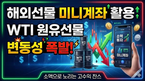 해외선물 미니계좌 활용해서 원유선물 거래 하는법! 차트와 함께 변동성 돌파!