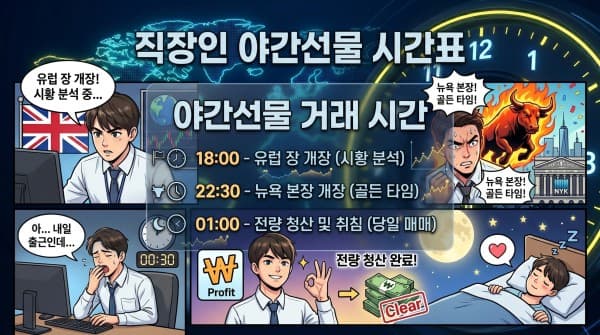 [야간선물] 거래 시간부터 종목별 특징까지, 직장인을 위한 야간선물거래 총정리