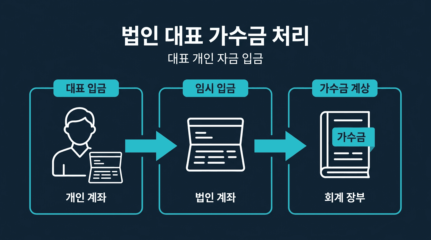 해외선물 법인계좌 대표 개인 자금 입금, 가수금 처리 기초