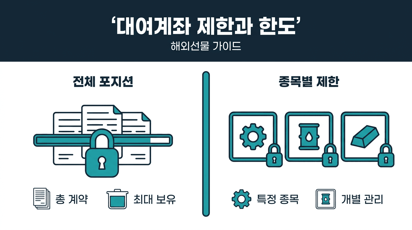해외선물 대여계좌 포지션 한도와 종목별 제한