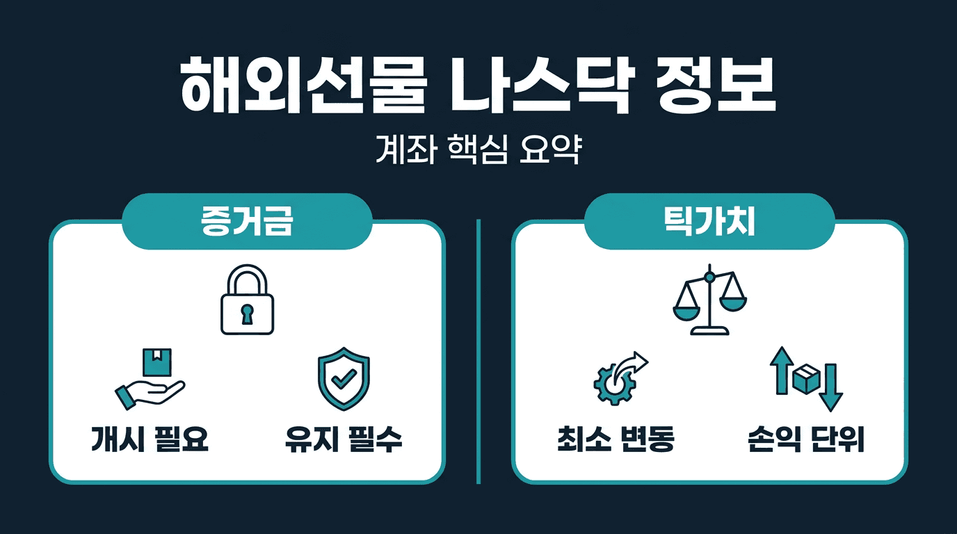 해외선물 대여계좌 나스닥 1계약 증거금과 틱가치 총정리