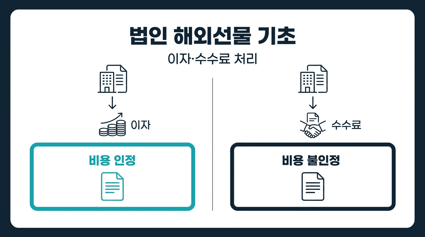 해외선물 법인계좌 이자·수수료 처리 기초