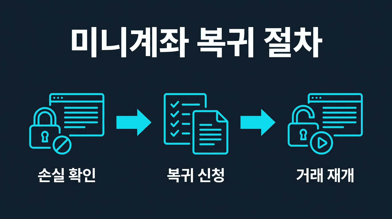 해외선물 미니계좌 손실 한도 도달 후 복귀 절차