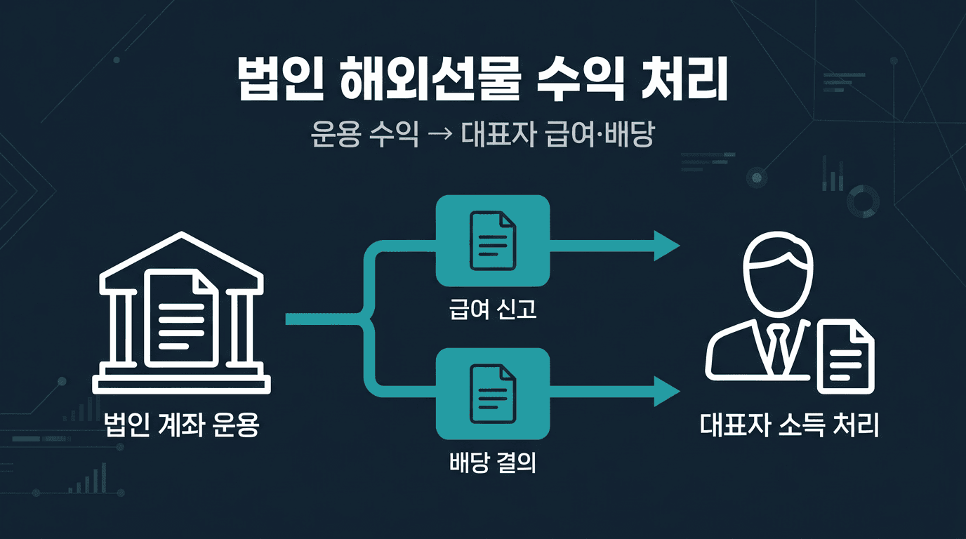 해외선물 법인계좌 운용 수익과 대표자 급여·배당 처리