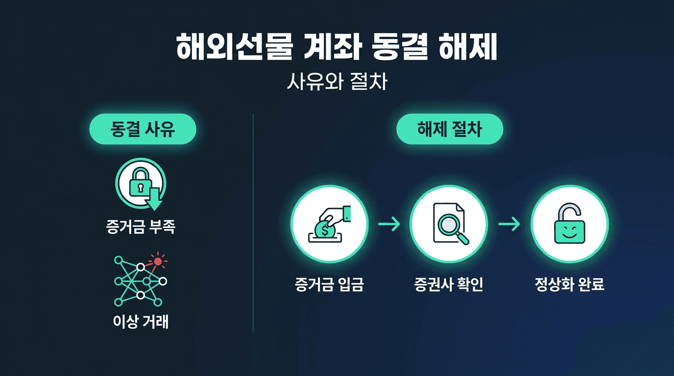 해외선물 실계정 계좌 동결 사유와 해제 절차
