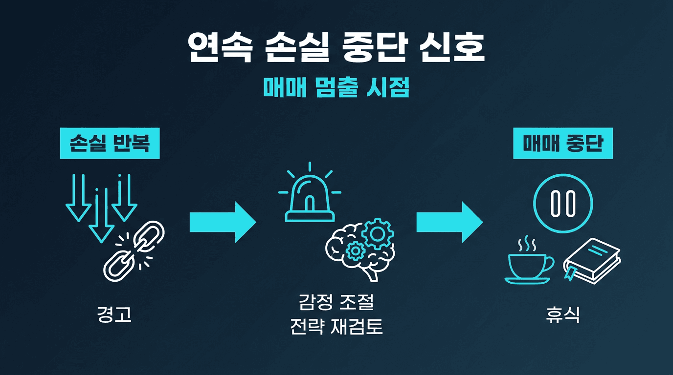 해외선물 미니계좌 연속 손실 구간, 멈춰야 할 신호