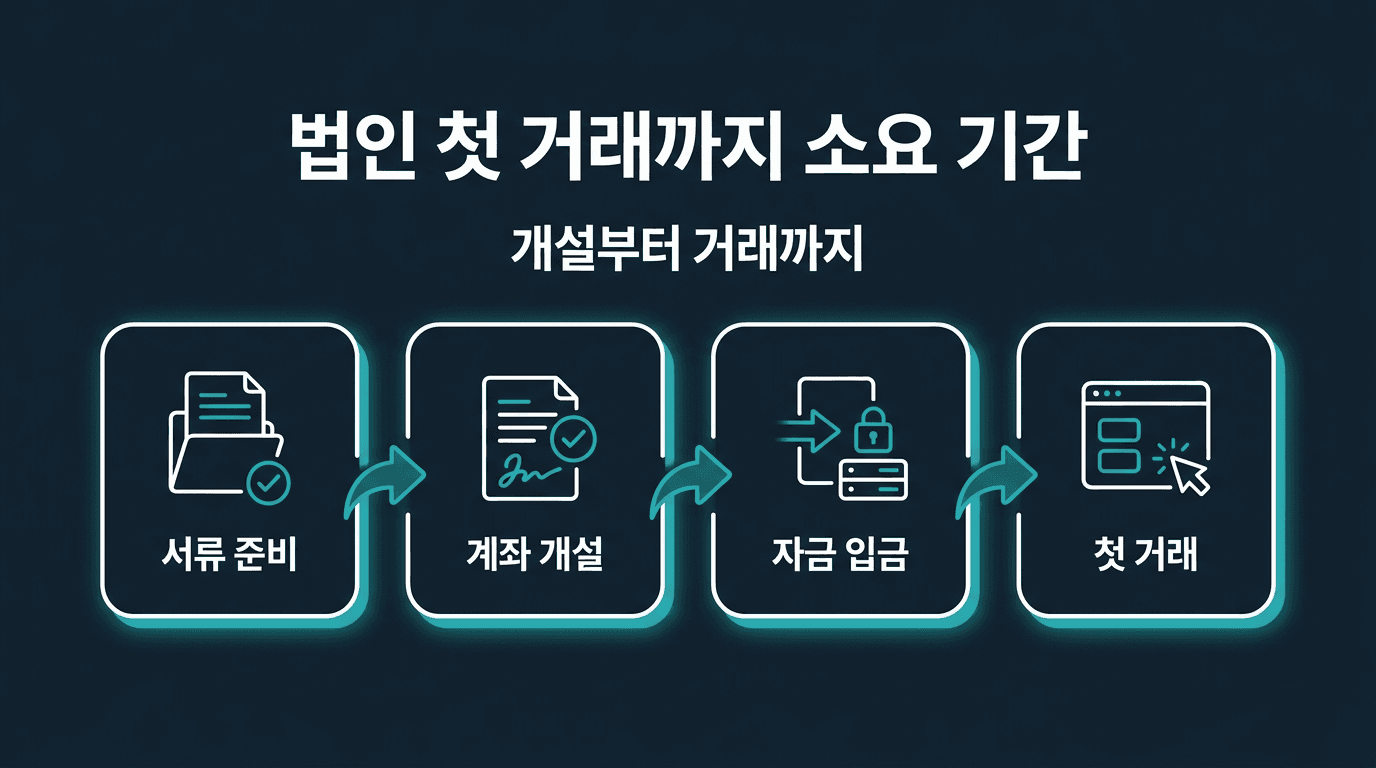 해외선물 법인계좌 개설 후 첫 거래까지 소요 기간