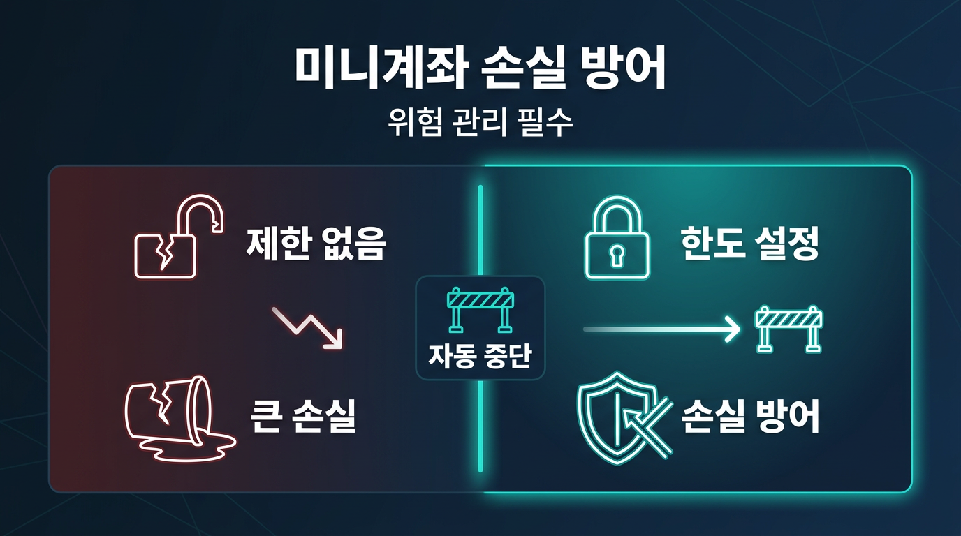 미니계좌 하루 손실 한도는 왜 따로 정해야 하나? 설명 이미지