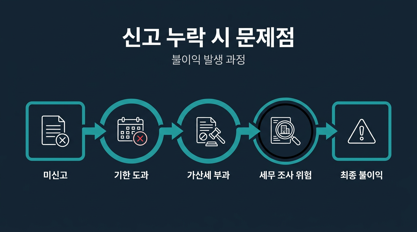 부가가치세 신고를 놓치면 어떤 문제가 생길까? 설명 이미지