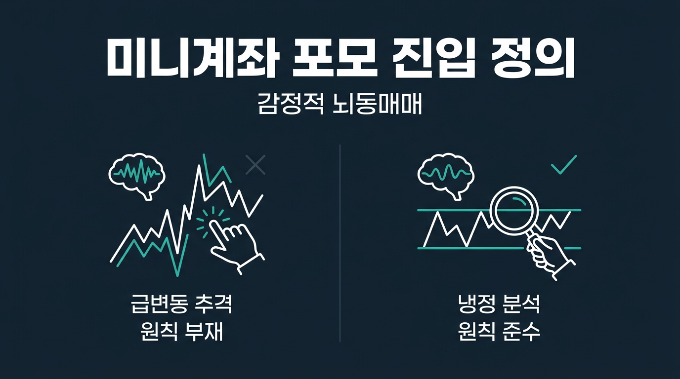 미니계좌에서 FOMO 진입이란 정확히 무엇을 말하는가? 설명 이미지