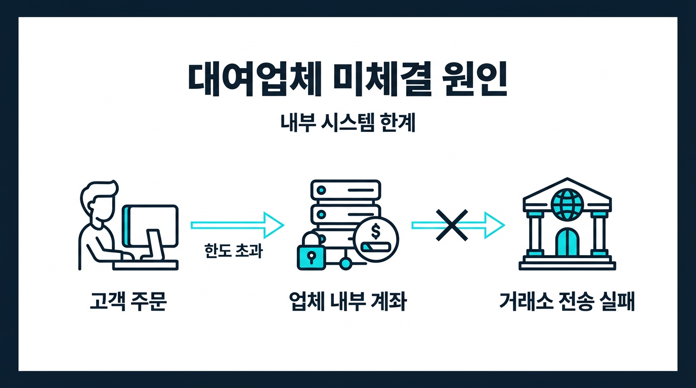 미체결 주문은 대여업체 계좌에서 왜 발생하나? 설명 이미지