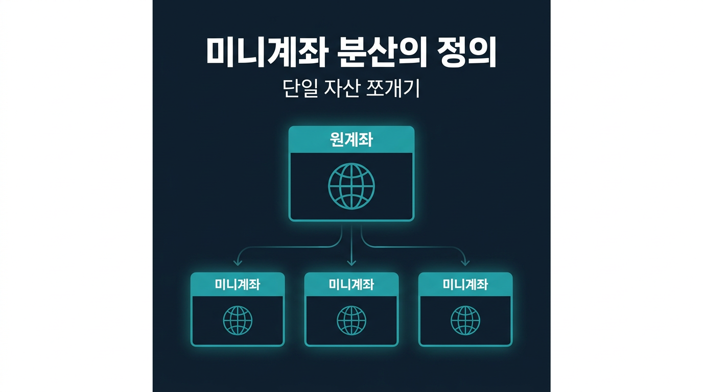 미니계좌 분산이란 정확히 무엇을 의미하는가? 설명 이미지