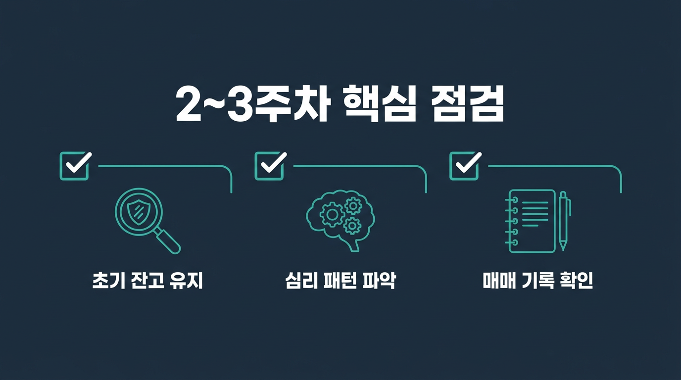 2~3주차 점검 포인트는 무엇인가요? 설명 이미지