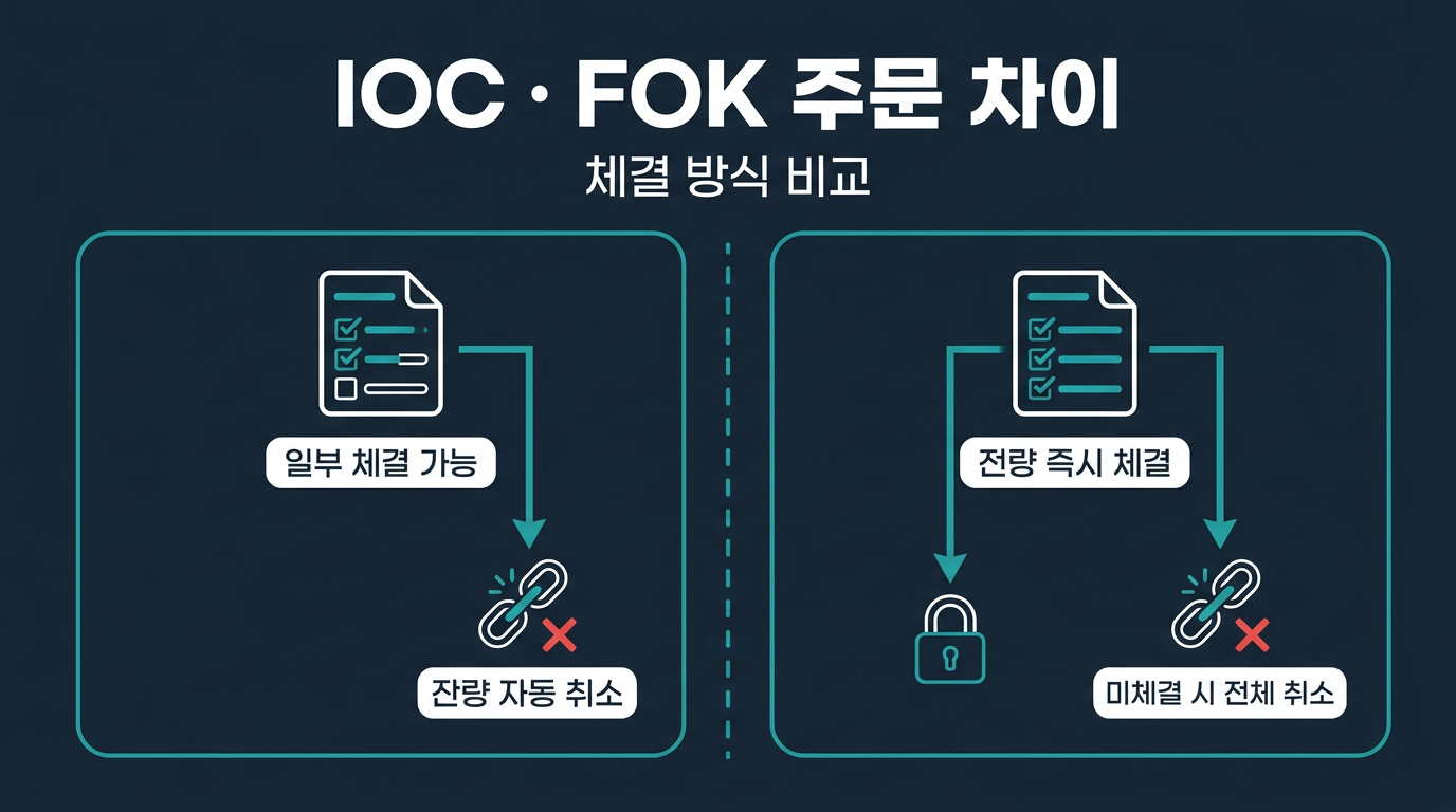 FOK 주문은 IOC와 어떤 차이가 있는가? 설명 이미지