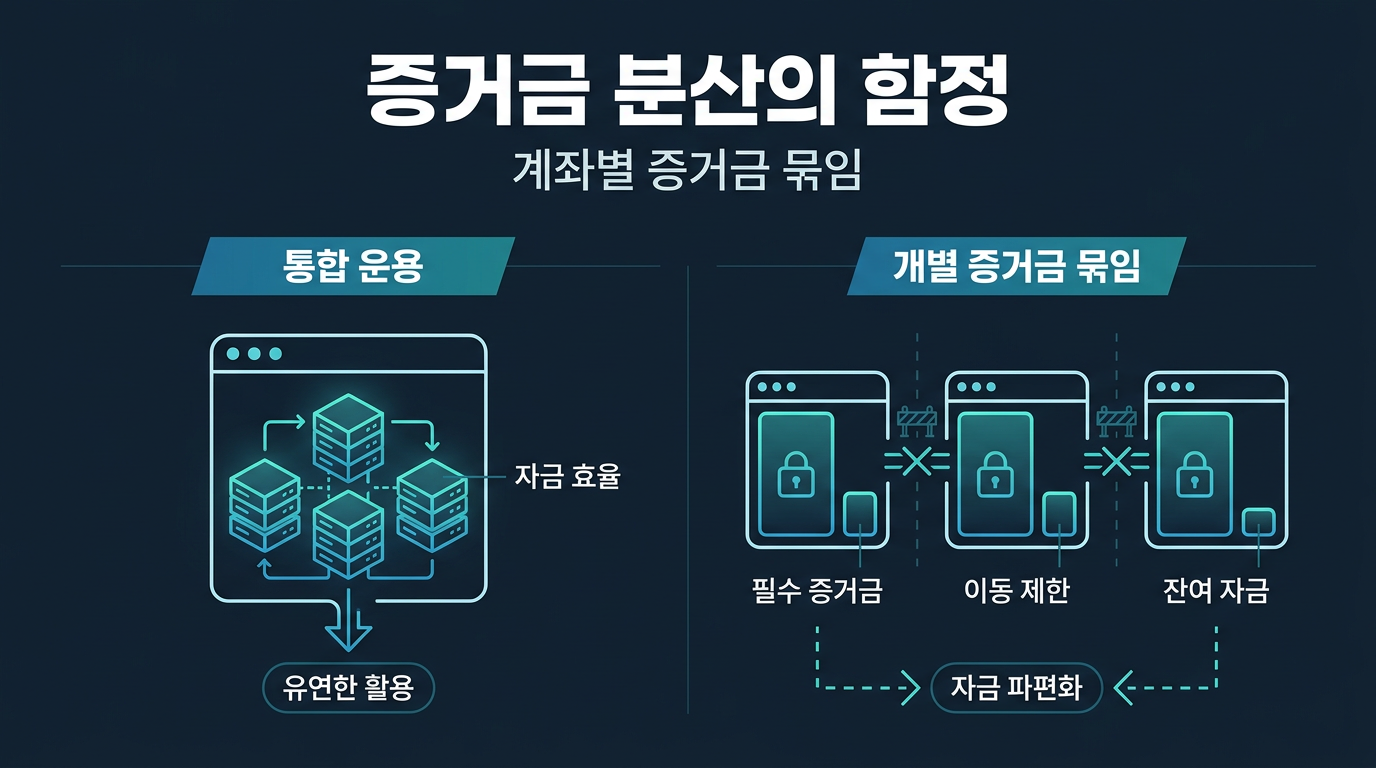 계좌별 증거금 구조가 분산 효과를 상쇄하는 경우는? 설명 이미지