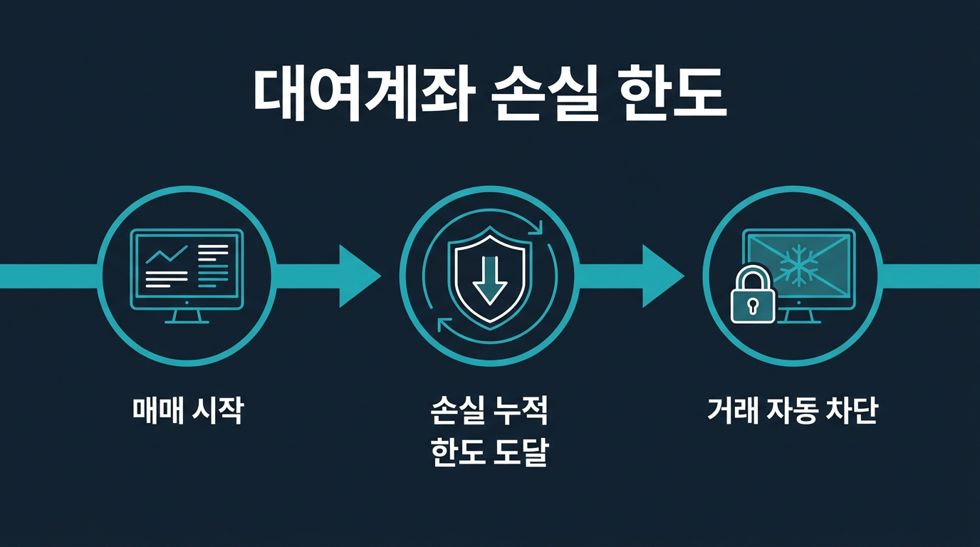 대여계좌 일일 손실 한도는 정확히 무엇을 의미하는가? 설명 이미지