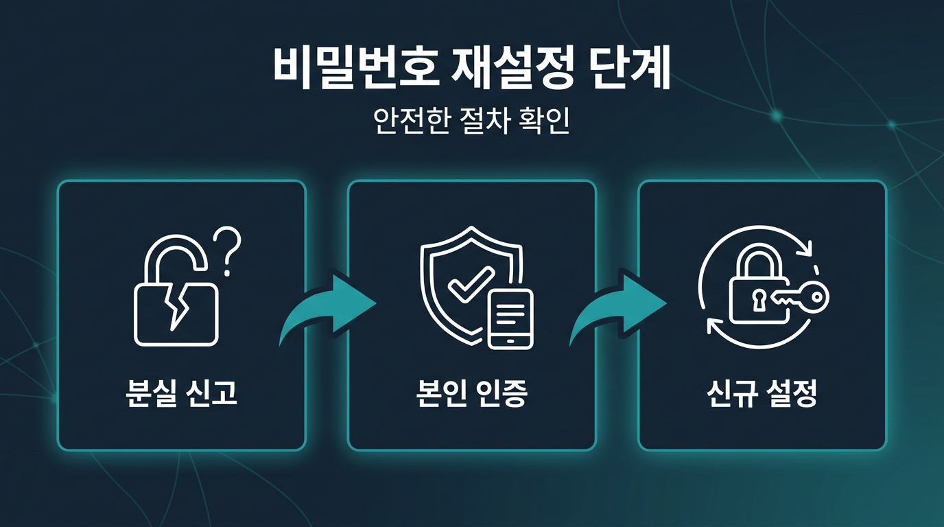 재설정 절차는 실제로 어떤 단계로 진행되나요? 설명 이미지