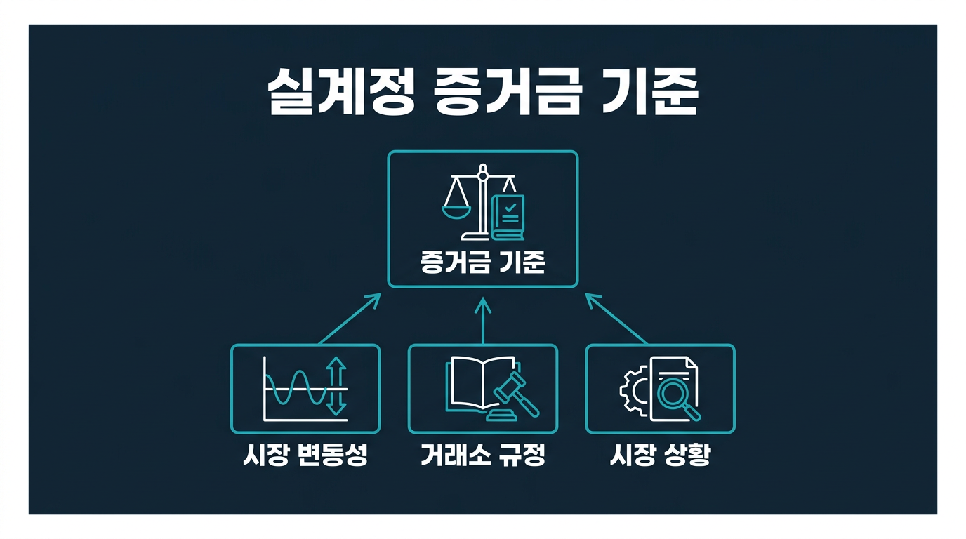 법인계좌 실계정에서 증거금은 어떤 기준으로 정해지는가? 설명 이미지