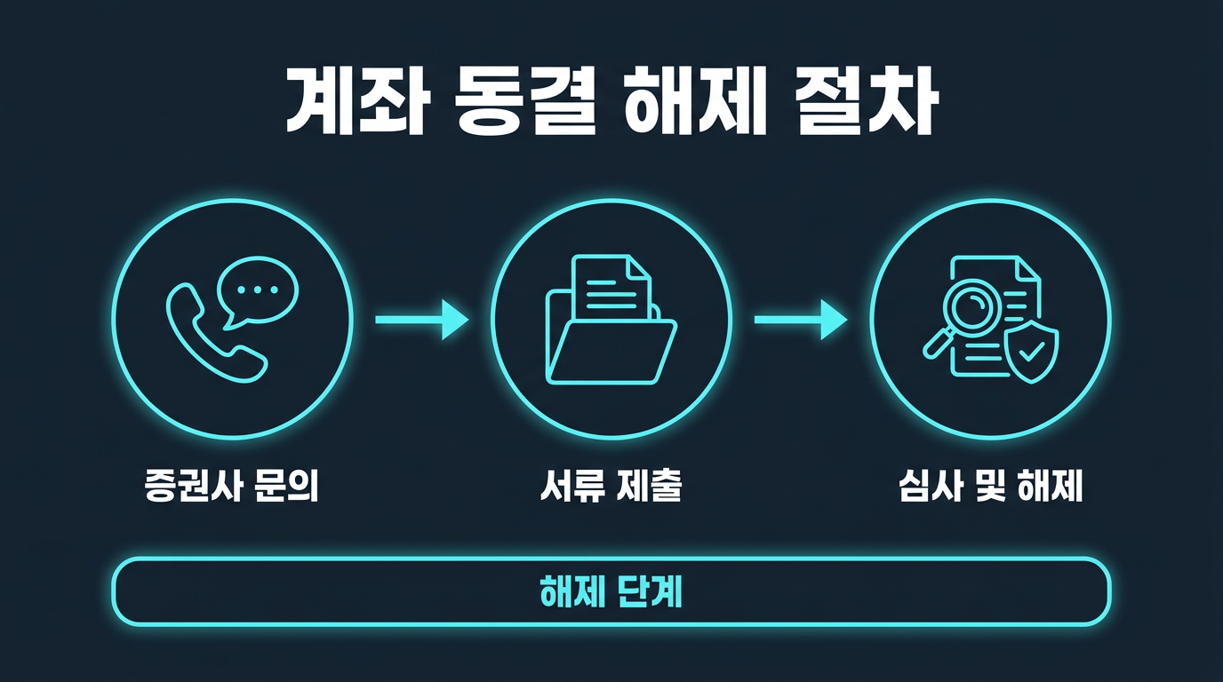 동결 해제까지 어떤 절차를 거치나요? 설명 이미지