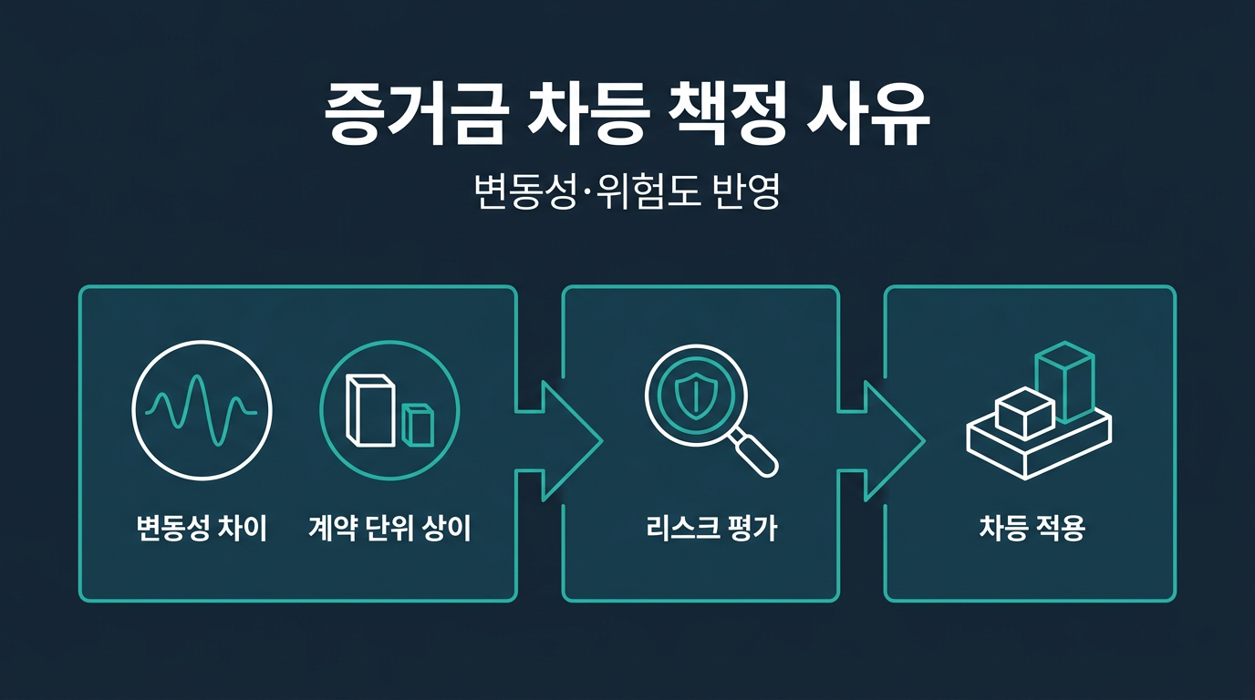대여계좌에서 금과 원유의 증거금은 왜 다르게 책정되나요? 설명 이미지