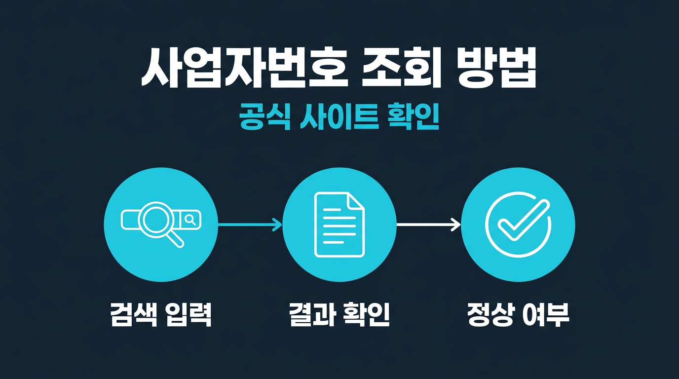 사업자등록번호는 어디서, 어떻게 조회하나? 설명 이미지