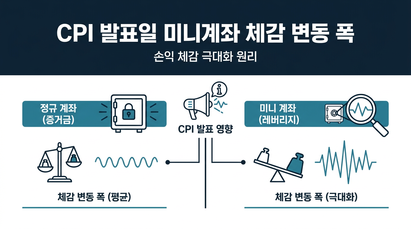CPI 발표일 나스닥 변동 폭은 왜 미니계좌에서 다르게 체감되는가? 설명 이미지