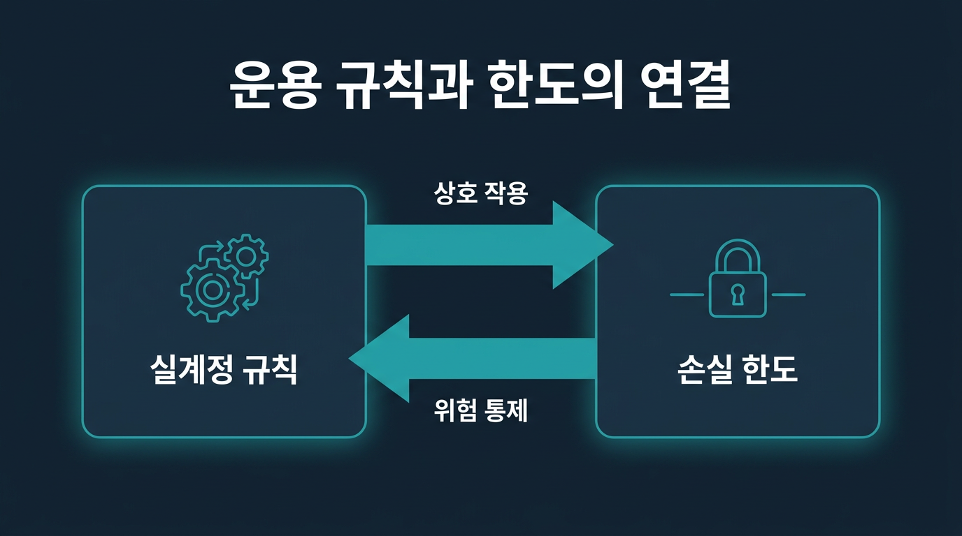 실계정 운용 규칙은 대여계좌 손실 한도와 어떤 관계인가? 설명 이미지