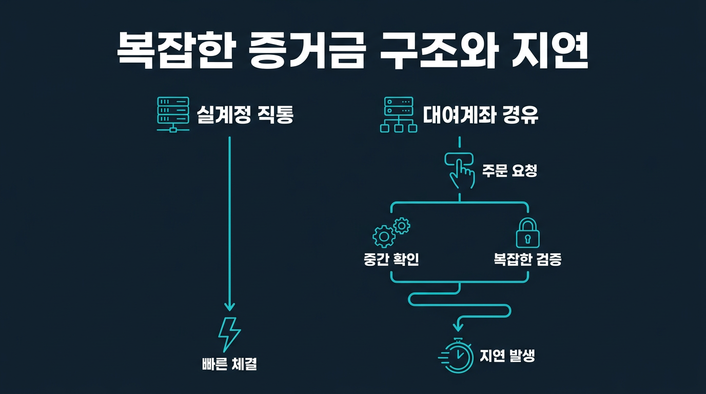 대여계좌 증거금 구조가 체결 속도에 영향을 주나요? 설명 이미지