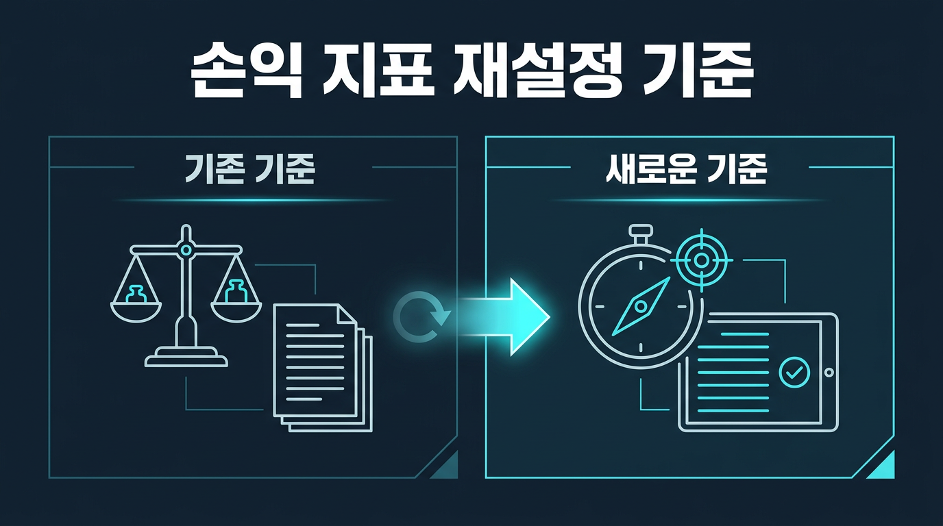 손익 지표는 어떤 기준으로 다시 맞추는가? 설명 이미지