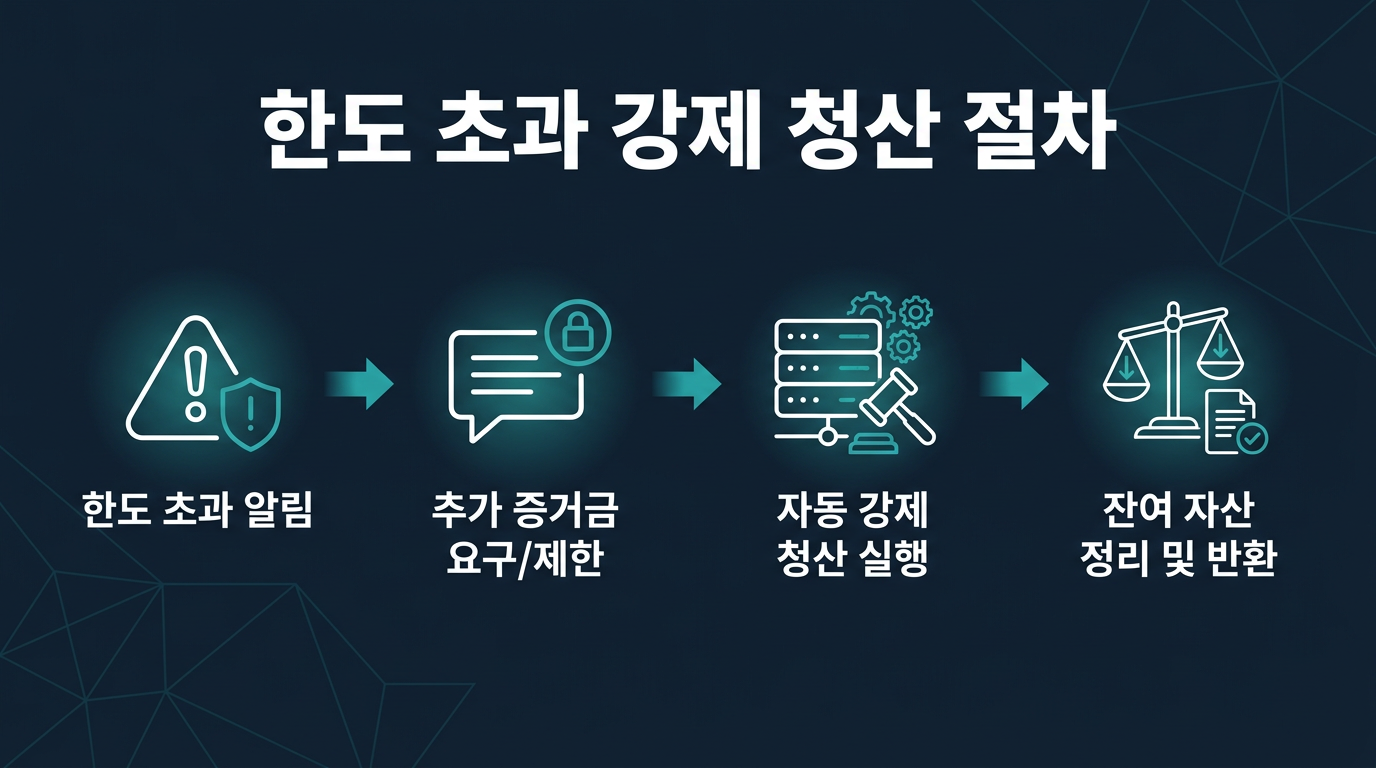 포지션 한도를 넘기면 실제로 어떤 절차가 진행되나요? 설명 이미지