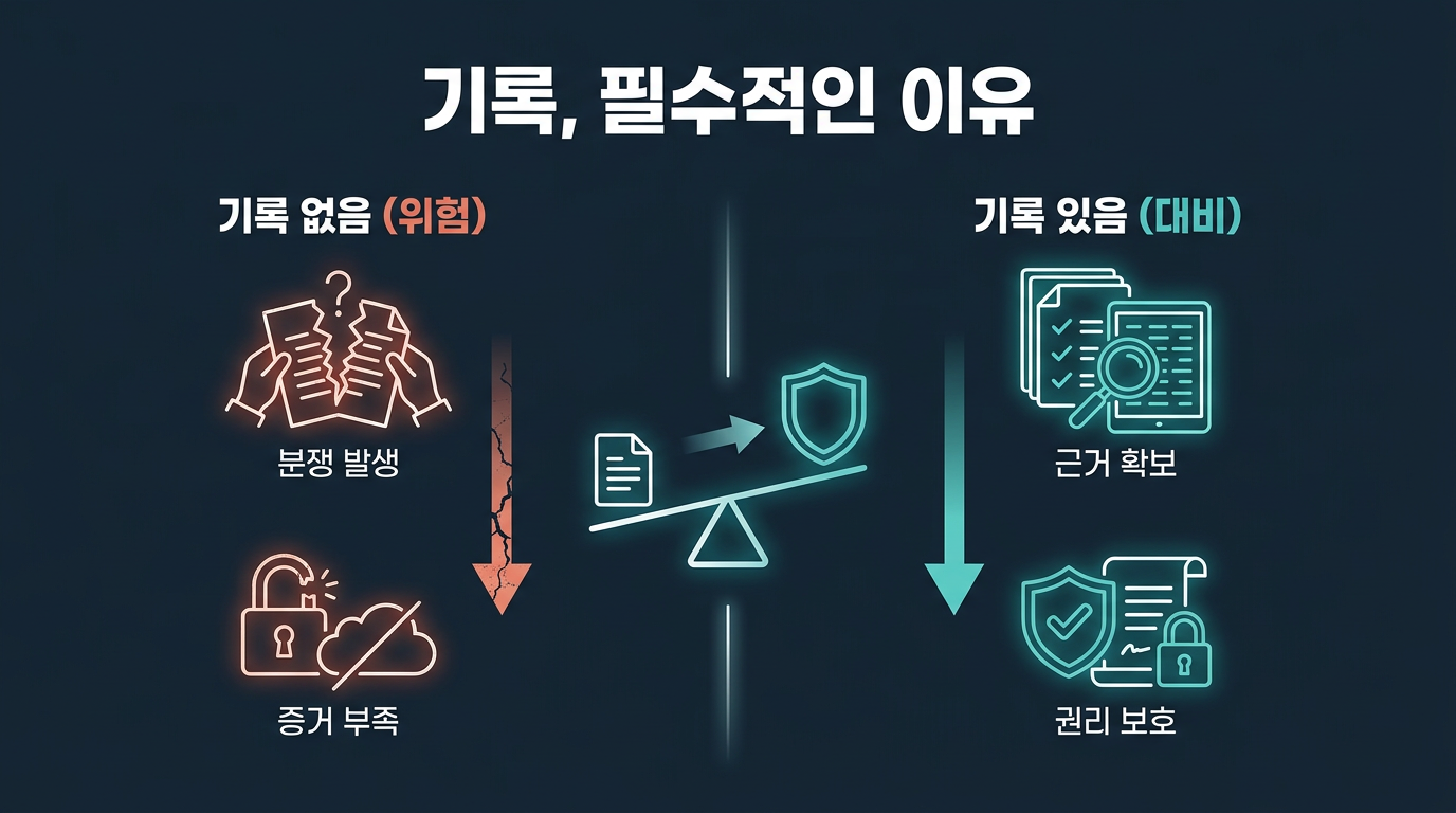 대여업체를 이용할 때 왜 직접 기록을 남겨야 하나? 설명 이미지
