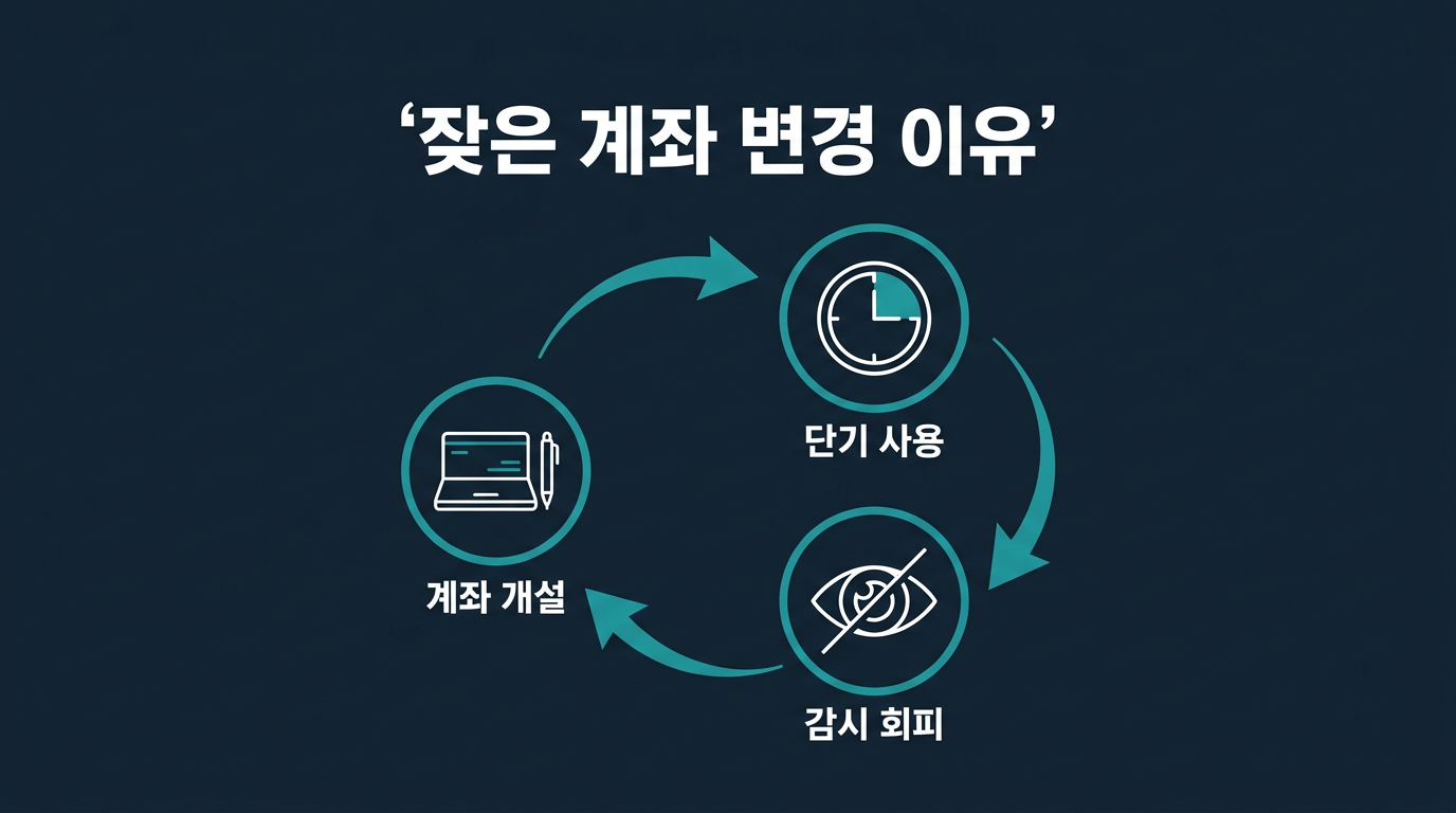 입금 계좌가 자주 바뀌는 이유는 무엇인가? 설명 이미지