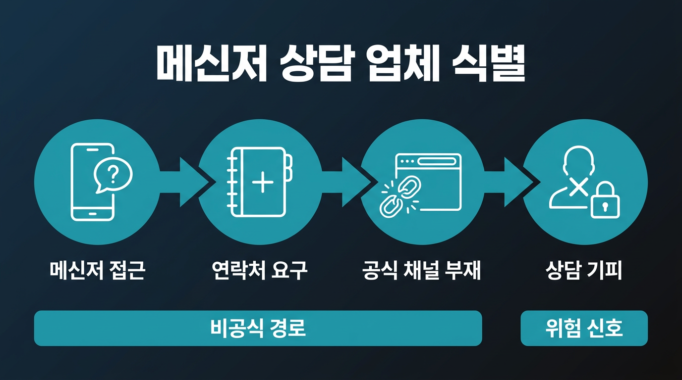 메신저 상담만 하는 업체인지 어떻게 구분하나? 설명 이미지