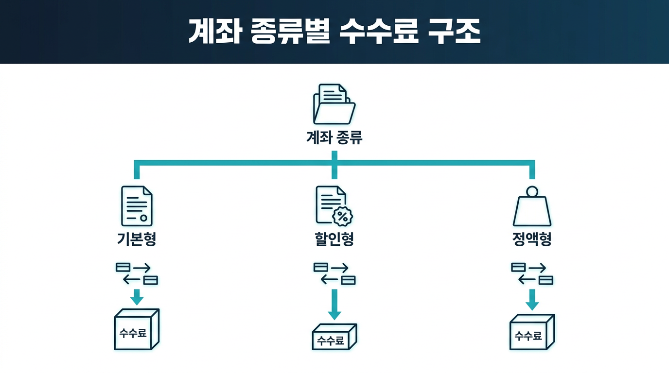 계좌 종류에 따라 수수료 구조가 달라지나? 설명 이미지