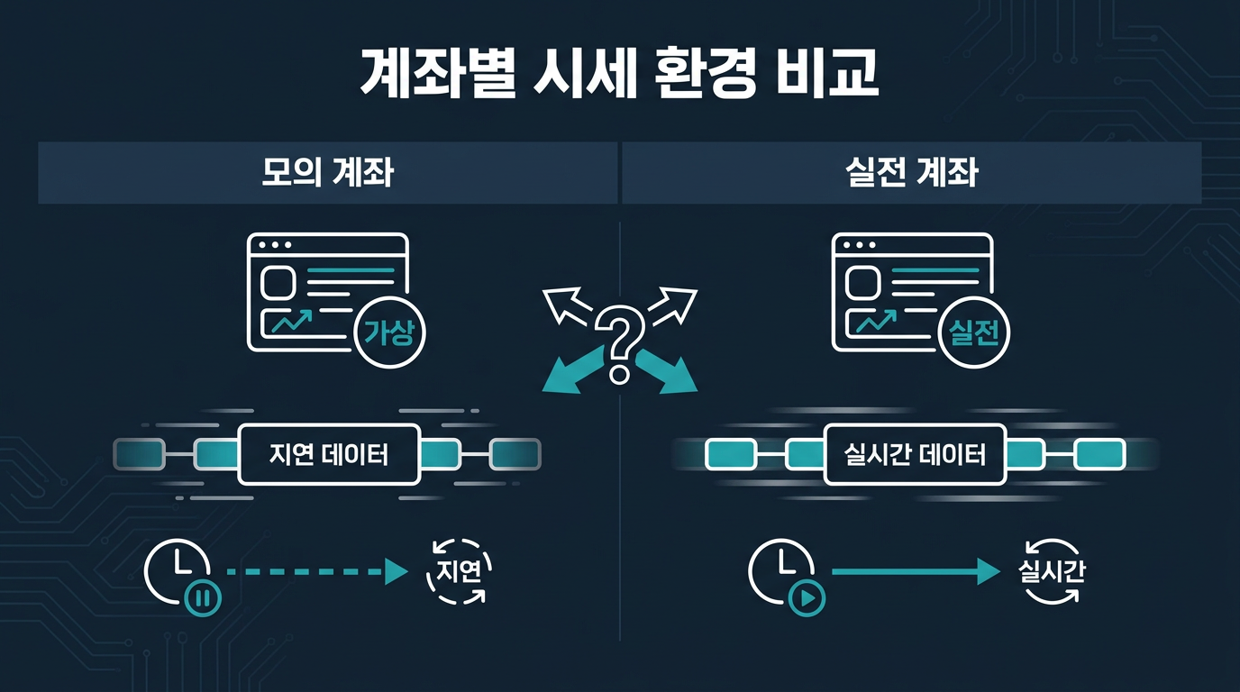 계좌 유형에 따라 시세 환경이 다를 수 있는가? 설명 이미지