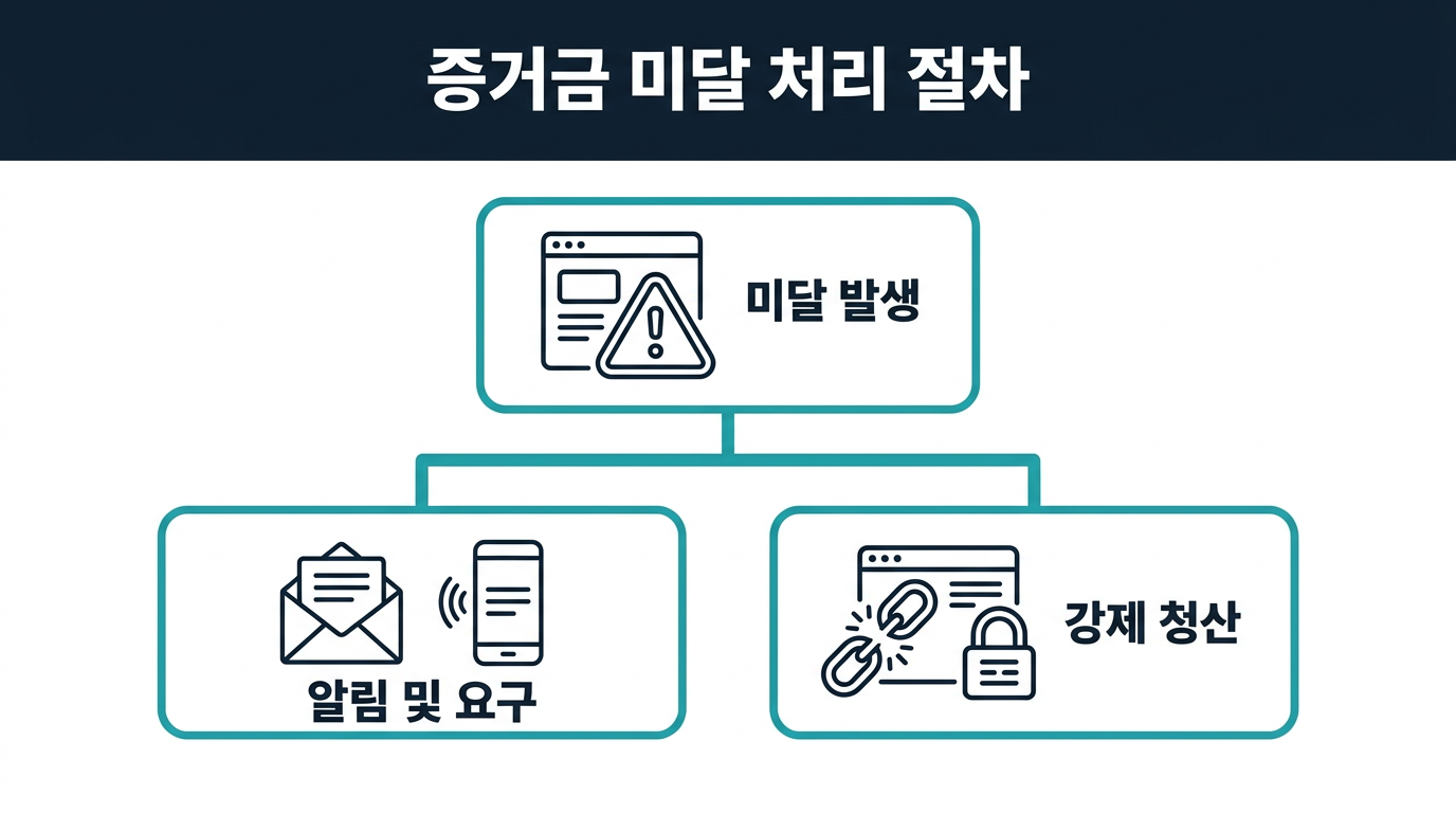 미달 발생 시 업체는 어떤 절차로 처리하는가? 설명 이미지